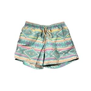 Chubbies The En Fuegos 5” Stretch Classic Swim Trunk Aztec Lined Multicolor Sz L